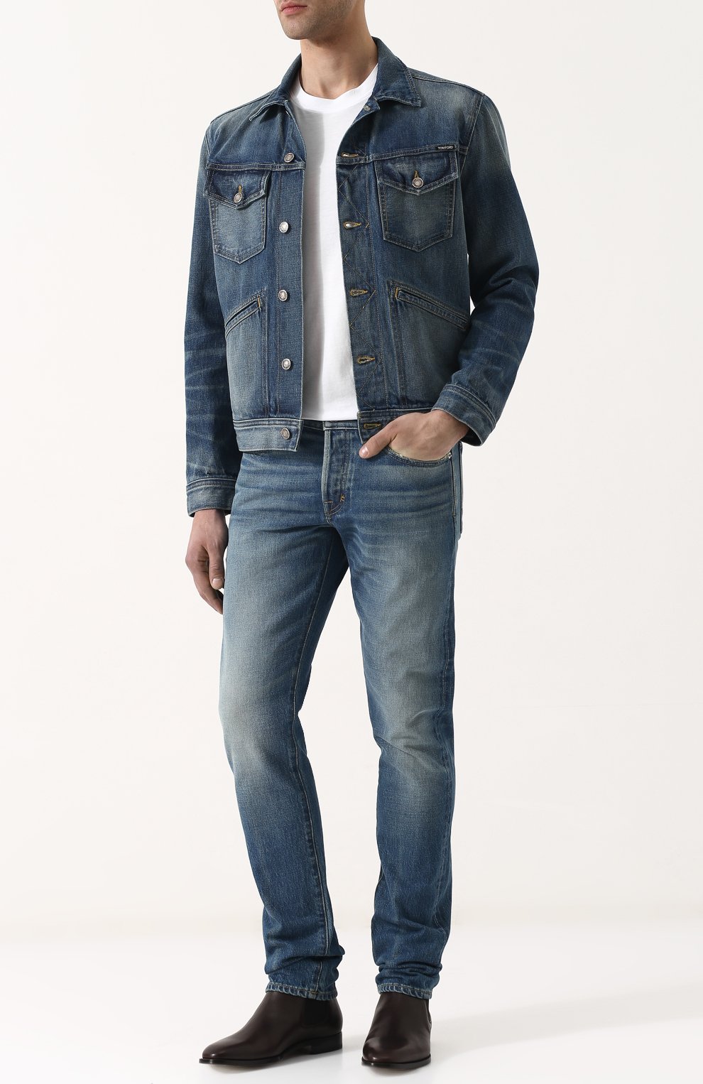 Однотонная футболка с круглым вырезом TOM FORD, арт. BP229/TFJ911, фото 2