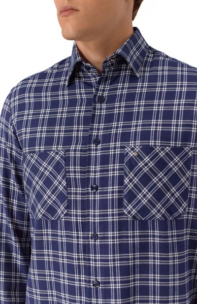 Рубашка из хлопка и лиоцелла STEFANO RICCI темно-синего цвета по цене 109000 руб., арт. SP008058/BN2821, фото 5 Рубашка из хлопка и лиоцелла STEFANO RICCI, арт. SP008058/BN2821, фото 5