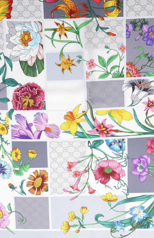 Шелковый платок Gucci 850107/3G001 Серый  850107/3G001 Фото 4