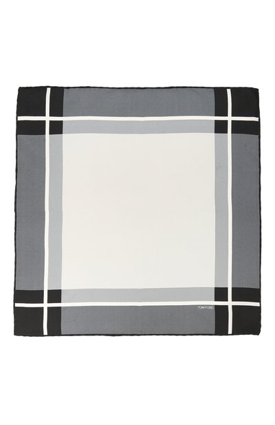 Шелковый платок TOM FORD серого цвета по цене 18150 руб., арт. 9TF93/TF312, фото 3 Шелковый платок TOM FORD, арт. 9TF93/TF312, фото 3