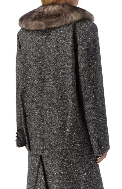 Шерстяной жакет с отделкой из овчины VALENTINO, арт. 9B0CJ4B2/AGT, фото 4