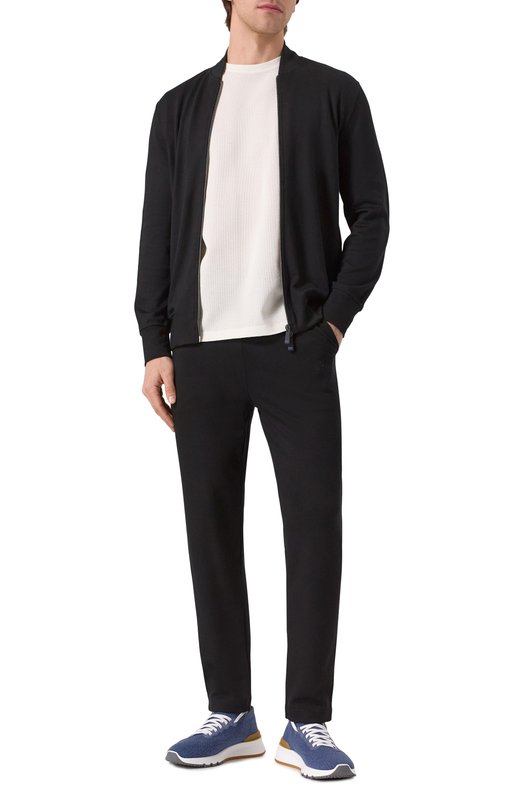 Текстильные кроссовки Brunello Cucinelli MZUPMS0252 Синий  MZUPMS0252 Фото 2