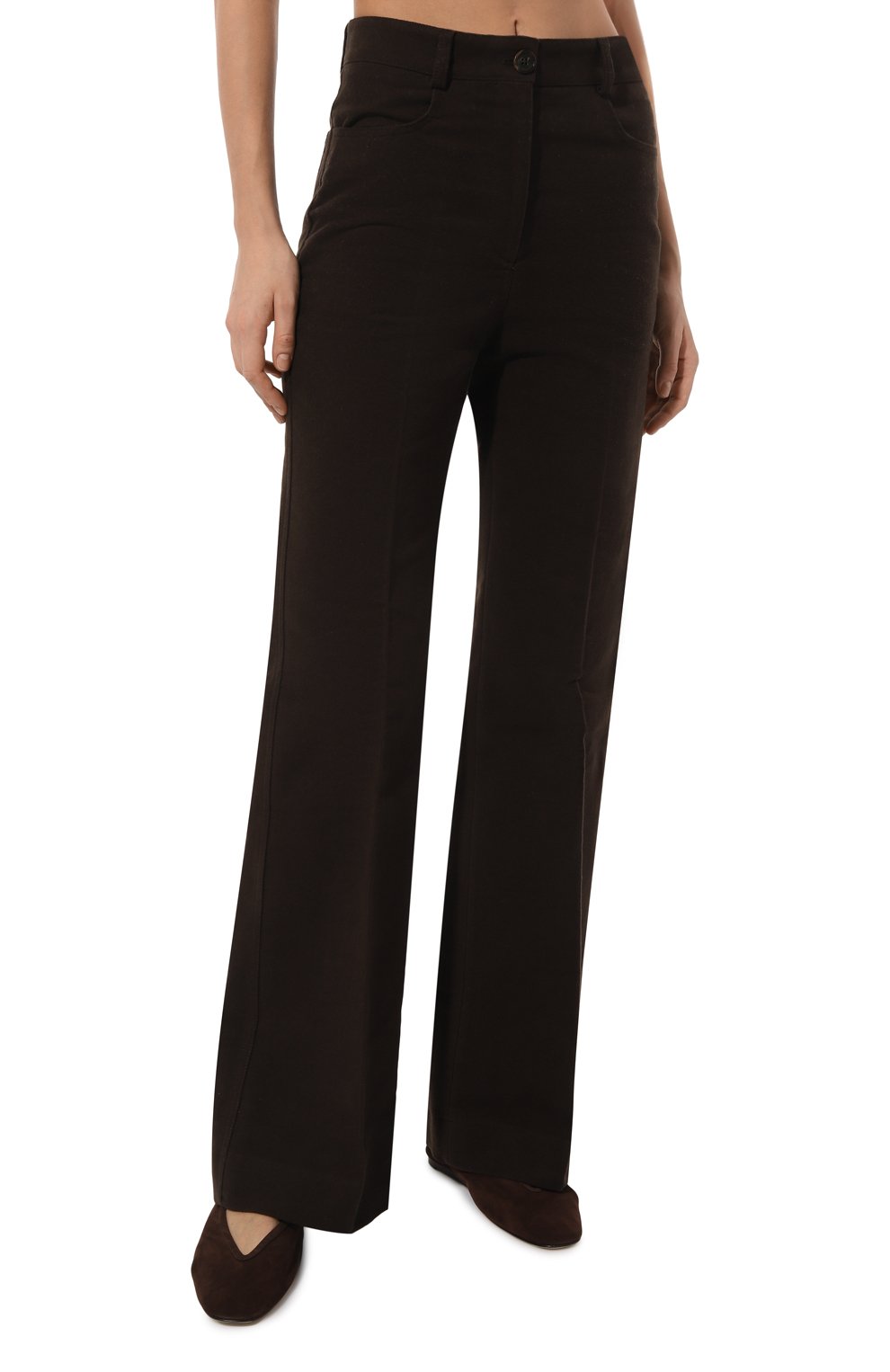 Хлопковые брюки TOTEME, арт. 241-WRB1058-FB0171, фото 3