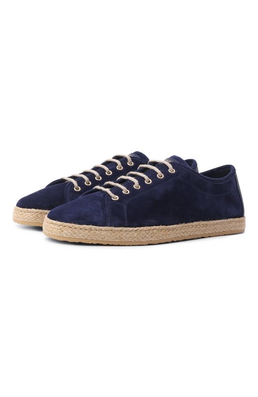 Замшевые кеды Brunello Cucinelli MZULNGI650 Синий MZULNGI650