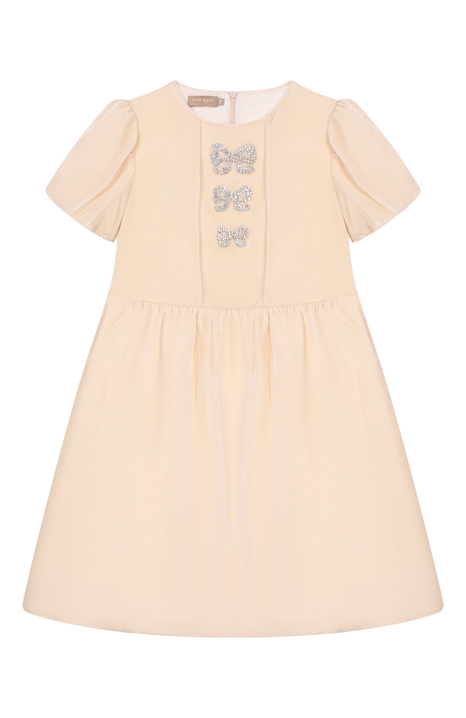 Платье из вискозы и шелка ELIE SAAB KIDS, арт. EFAB149/TS1127_001, фото 1