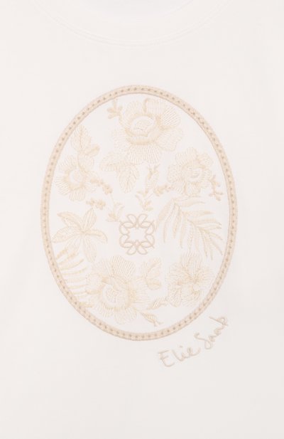Хлопковая футболка ELIE SAAB JUNIOR, арт. EFTS024/TS0059_001, фото 3