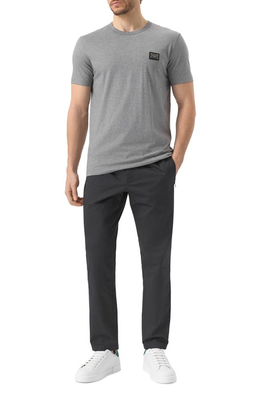 Хлопковая футболка Dolce & Gabbana G8PT1T/G7F2I Серый  G8PT1T/G7F2I Фото 2