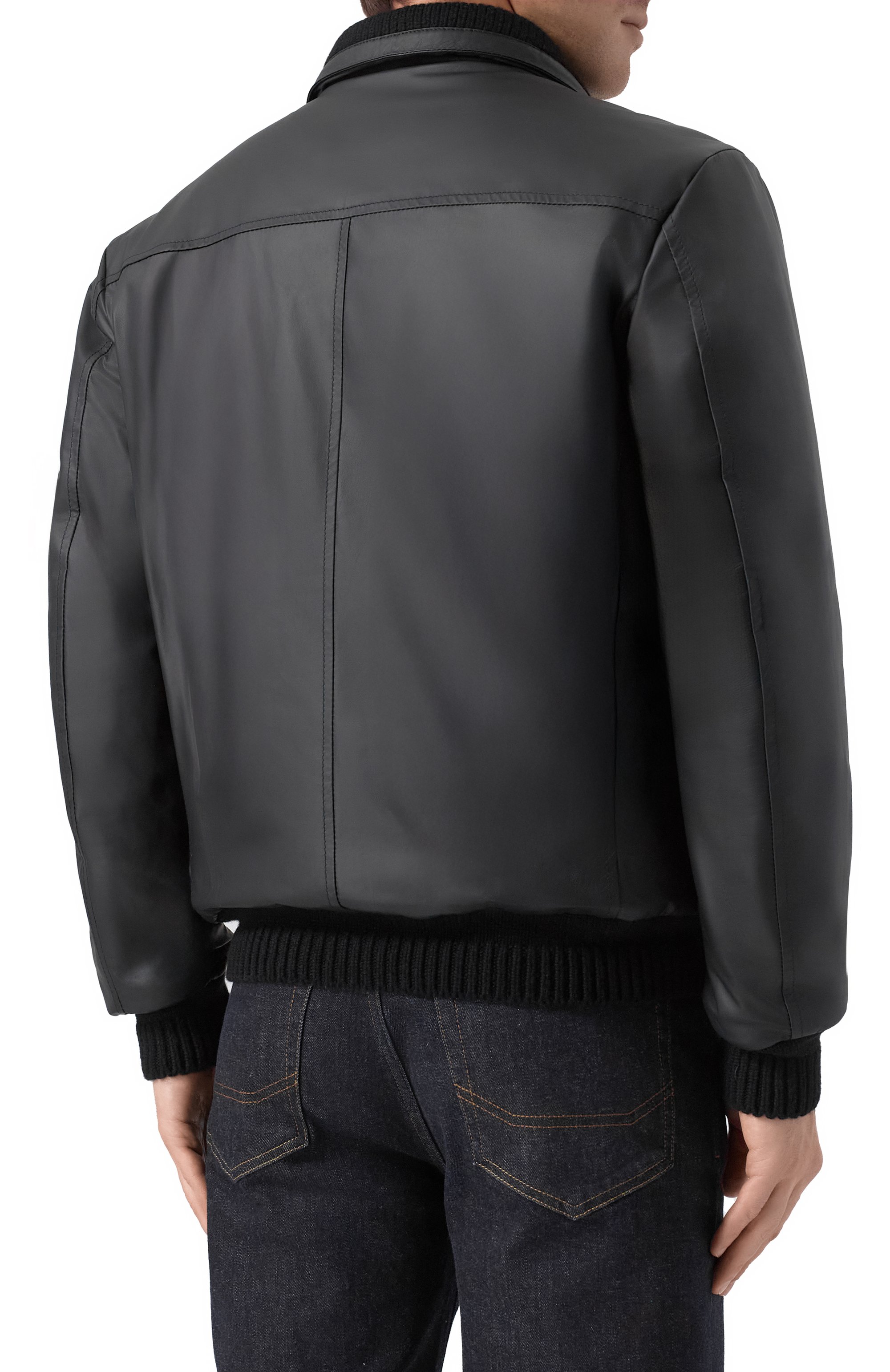 Кожаный бомбер KITON, арт. UW2239V0416H20, фото 4