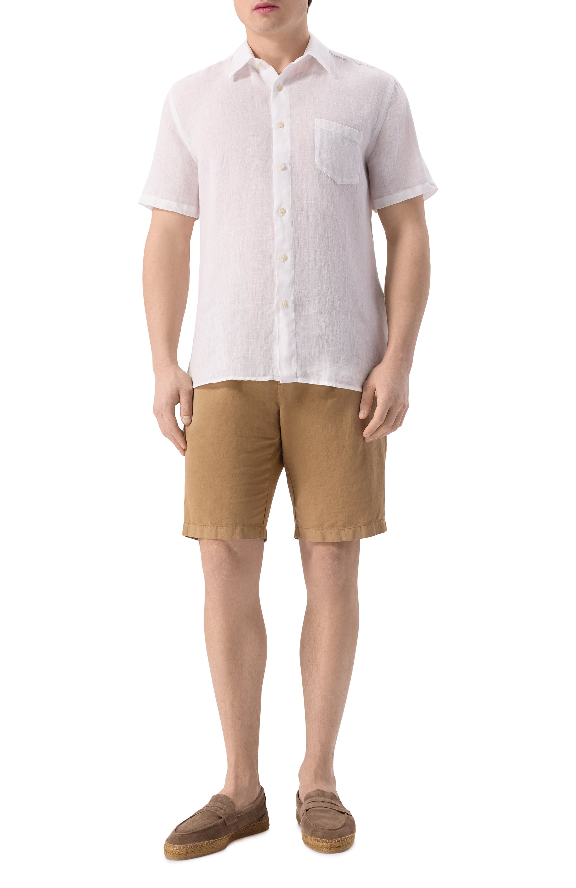 Шорты из хлопка и льна PAUL&SHARK, арт. 25414034, фото 2