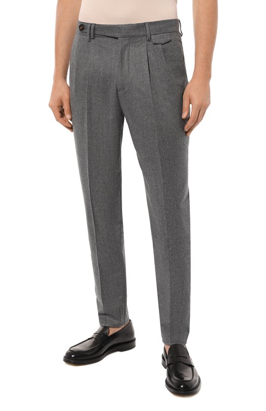 Шерстяные брюки Brunello Cucinelli ME226B2173 Серый  ME226B2173 Фото 3