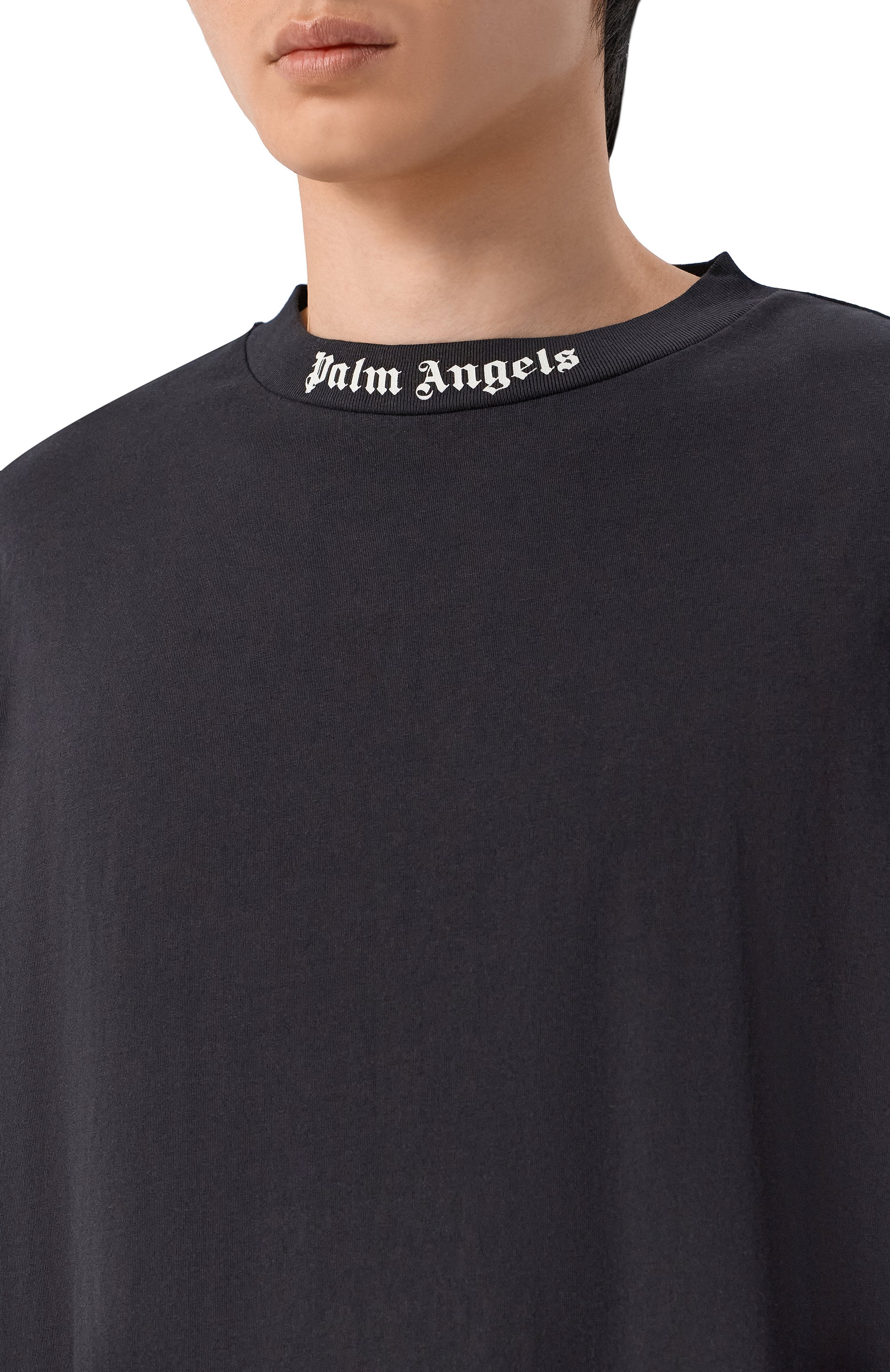 Хлопковый лонгслив PALM ANGELS черного цвета по цене 32700 руб., арт. PMAB059S26JER001, фото 5 Хлопковый лонгслив PALM ANGELS, арт. PMAB059S26JER001, фото 5