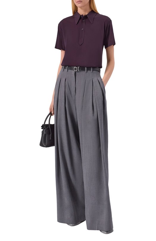 Поло из вискозы Maison Margiela S51GL0062/M20134 Фиолетовый  S51GL0062/M20134 Фото 2