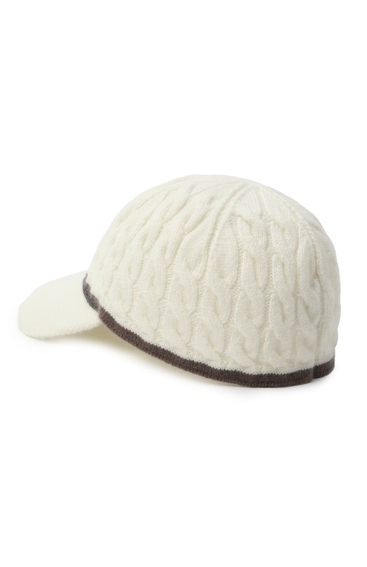 Кашемировая бейсболка Brunello Cucinelli MCAP9A023 Кремовый  MCAP9A023 Фото 2