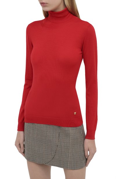 Шерстяная водолазка VERSACE красного цвета по цене 63500 руб., арт. A87619/A235892, фото 3 Шерстяная водолазка VERSACE, арт. A87619/A235892, фото 3