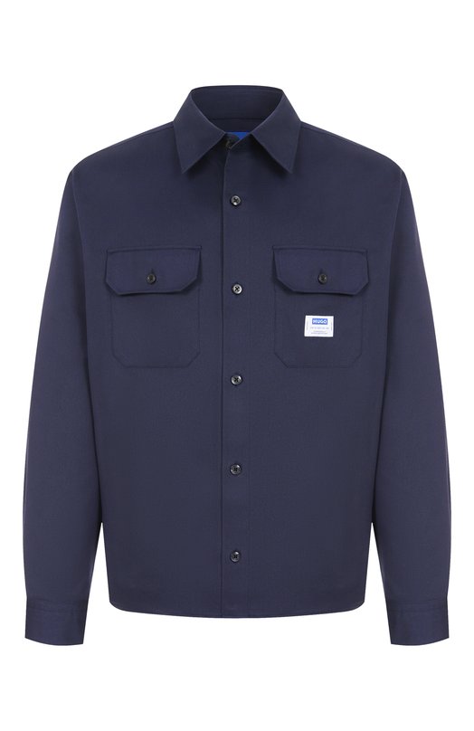 Хлопковая рубашка HUGO Blue 50520001 Синий 50520001