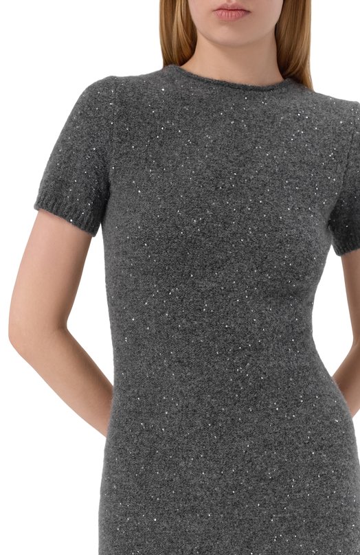 Платье из кашемира и хлопка Addicted AD2518 Серый  AD2518 Фото 4