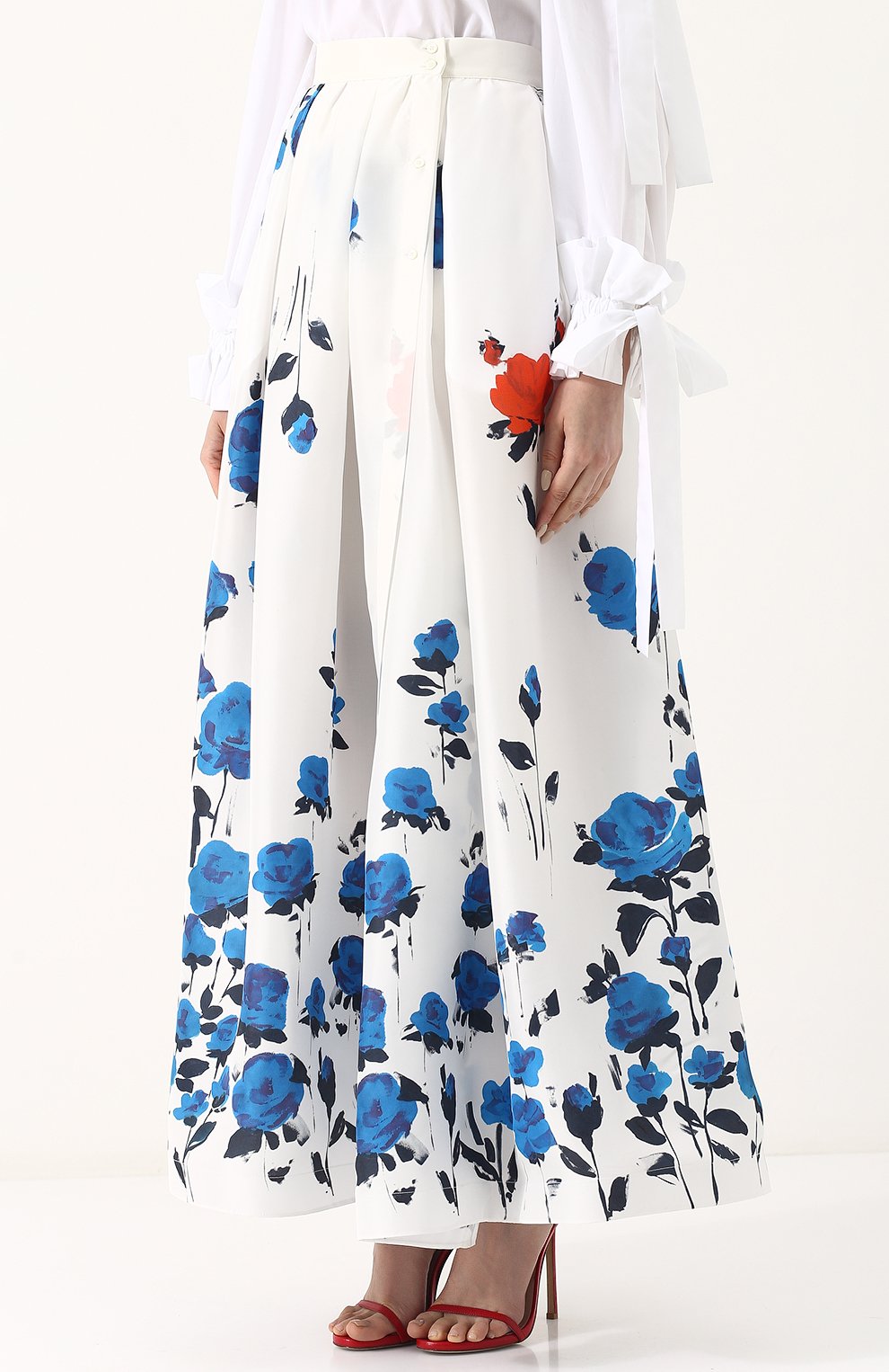 Шелковая юбка-макси с цветочным принтом SARA ROKA, арт. EDA L0NG/SS18-34, фото 3