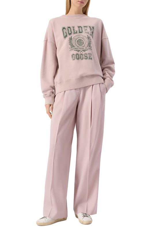 Шерстяные брюки Golden Goose Deluxe Brand GWP01203.P001965 Розовый  GWP01203.P001965 Фото 2