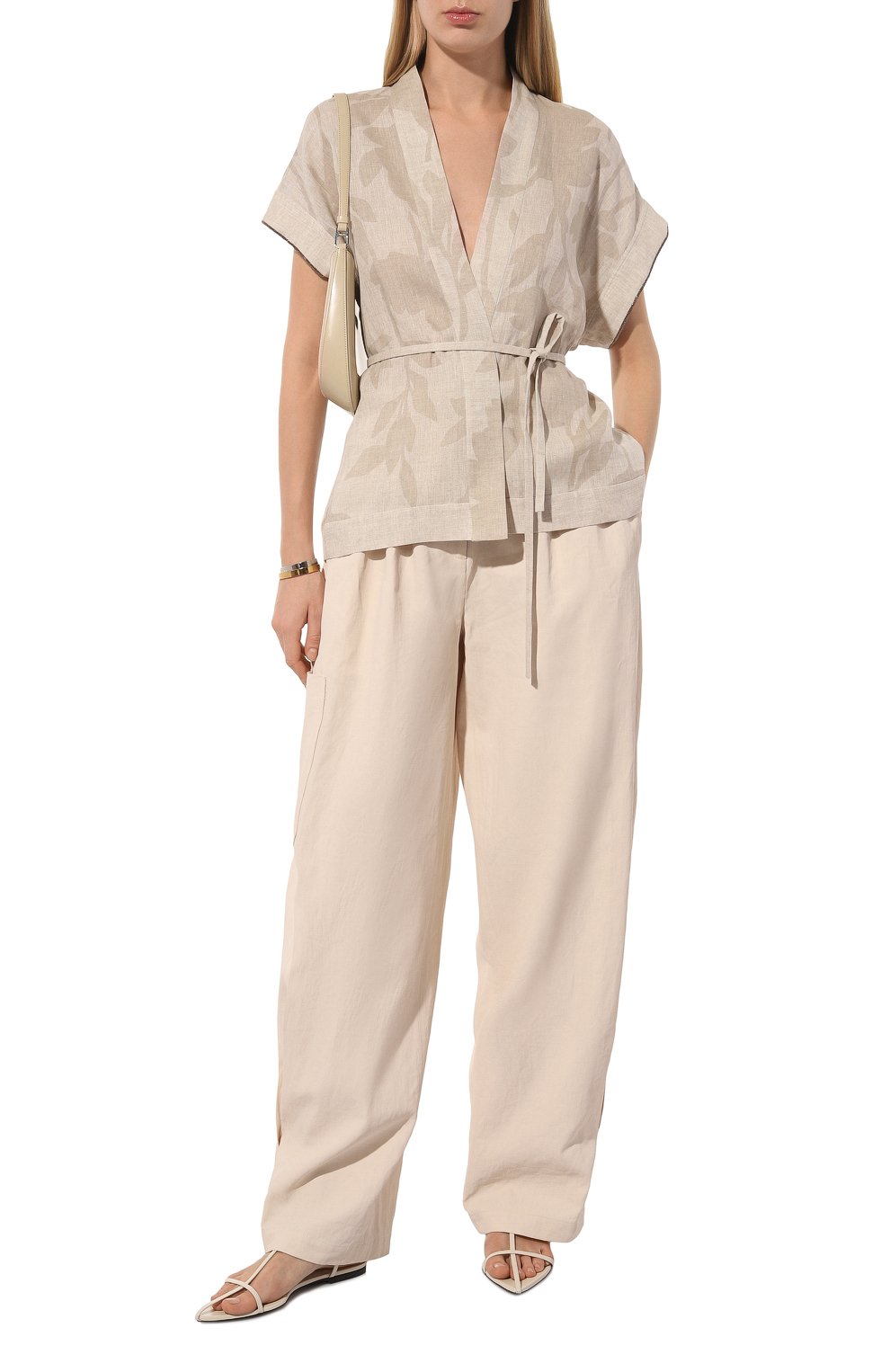 Льняной жакет-кимоно BRUNELLO CUCINELLI, арт. MB650B1344, фото 2