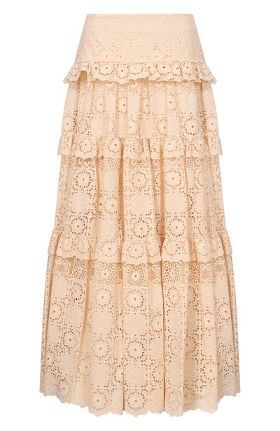 Женская юбка из хлопка и шелка ELIE SAAB, арт. SK291NBC26/C0EM1