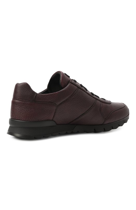 Кожаные кроссовки Kiton USSA114N0012609 Бордовый  USSA114N0012609 Фото 5