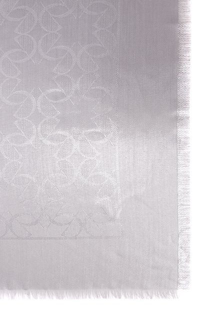 Шаль из шелка и шерсти ELIE SAAB серебряного цвета по цене 69950 руб., арт. SE1414J6113, фото 4 Шаль из шелка и шерсти ELIE SAAB, арт. SE1414J6113, фото 4