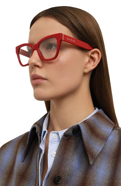 Оправа GUCCI красного цвета по цене 26300 руб., арт. GG1133 005, фото 2 Оправа GUCCI, арт. GG1133 005, фото 2