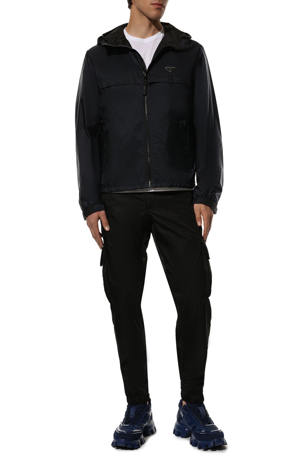 Кроссовки PRADA темно-синего цвета по цене 100000 руб., арт. 2EG293-3KZU-F0004, фото 2 Кроссовки PRADA, арт. 2EG293-3KZU-F0004, фото 2