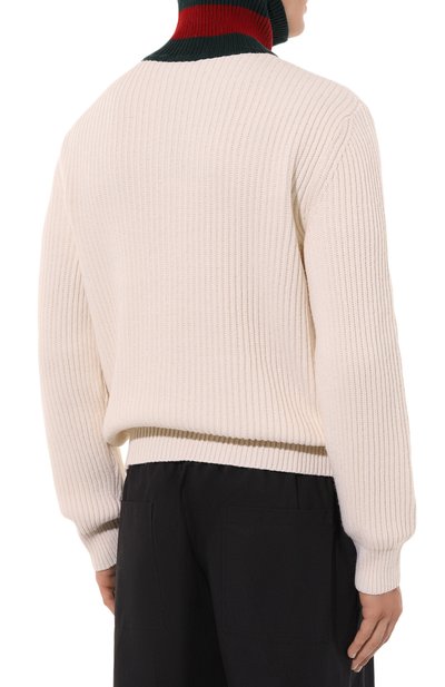 Шерстяной свитер GUCCI белого цвета по цене 176500 руб., арт. 770440/XKDNE, фото 4 Шерстяной свитер GUCCI, арт. 770440/XKDNE, фото 4