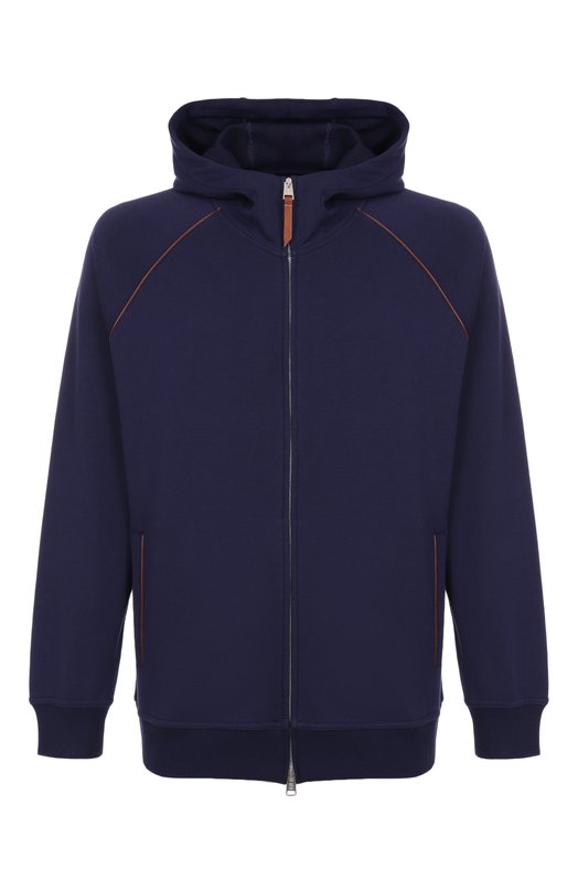 Хлопковая толстовка Brunello Cucinelli MW8639085G Синий MW8639085G