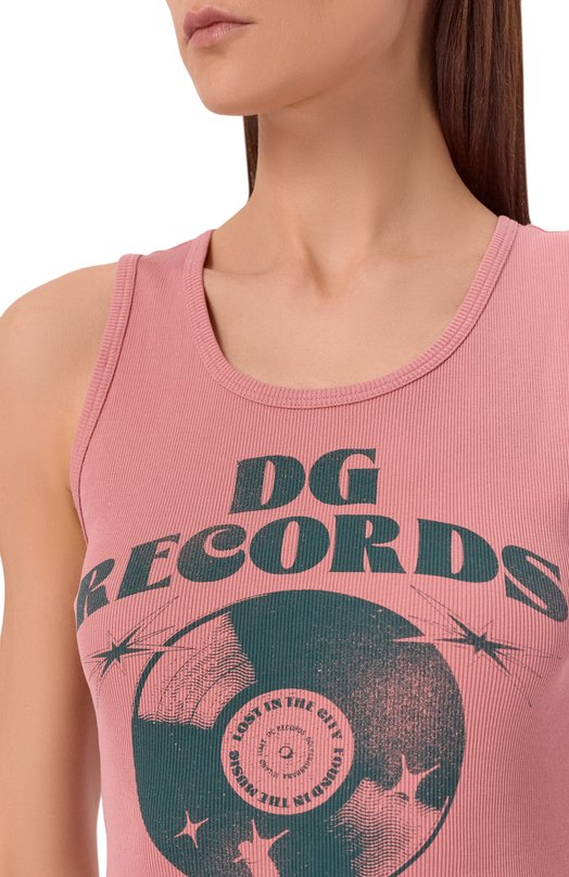 Хлопковая майка Dolce & Gabbana F8V40T/GDDND Розовый  F8V40T/GDDND Фото 5