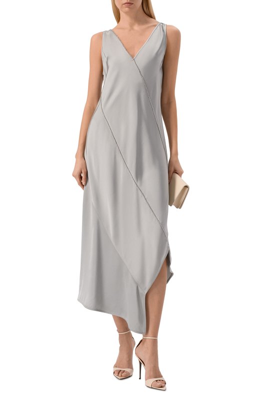 Платье из вискозы Jil Sander J01CT0268/J65022 Серый  J01CT0268/J65022 Фото 2
