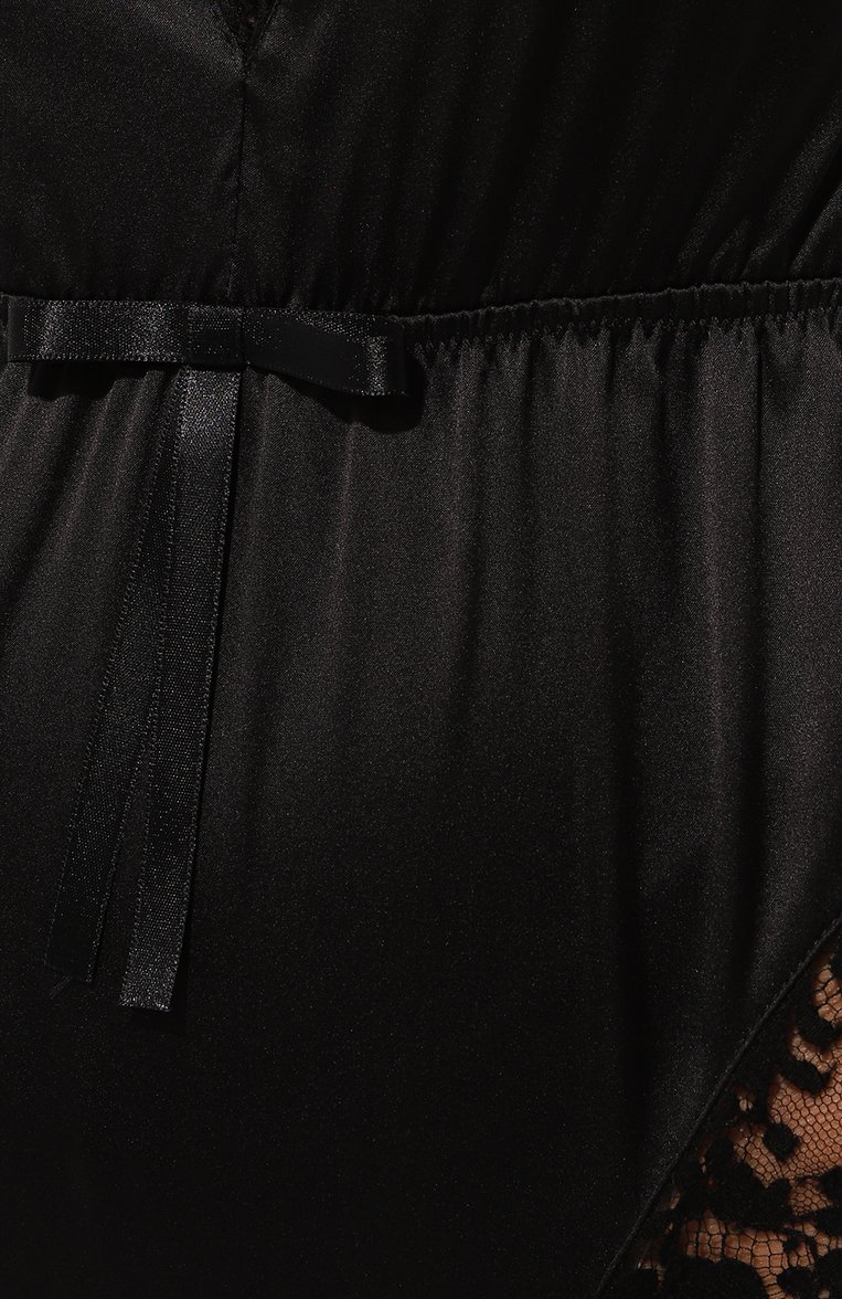 Женское шелковое боди DOLCE & GABBANA черного цвета, арт. 09C61T/0NQ41 | Фото 5 (Материал внешний: Шелк; Нос: Не проставлено; Стили: Минимализм)
