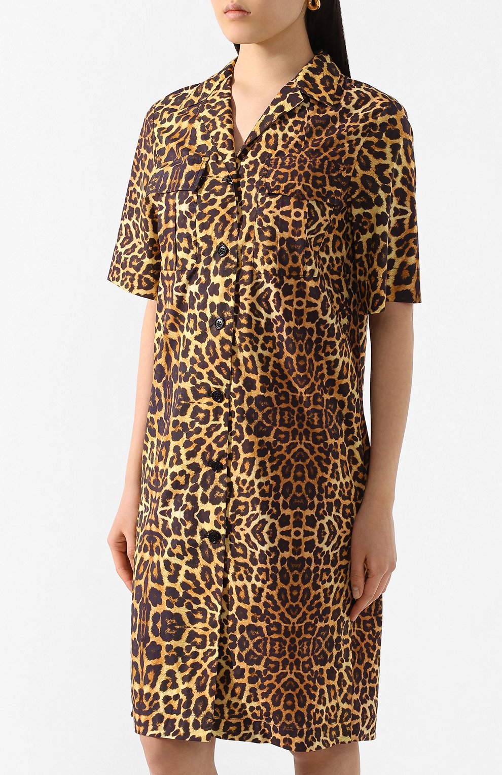 Хлопковое платье DRIES VAN NOTEN леопардового цвета по цене 64800 руб., арт. 201-11048-9006, фото 3 Хлопковое платье DRIES VAN NOTEN, арт. 201-11048-9006, фото 3
