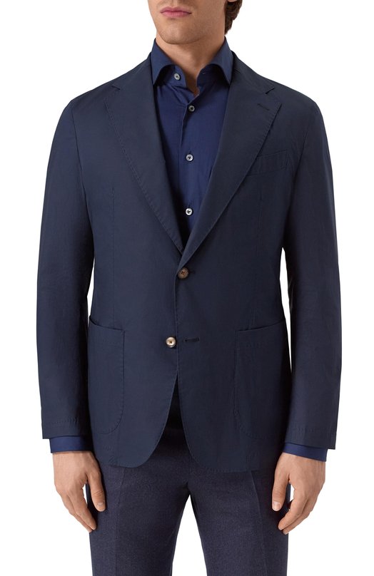 Хлопковый пиджак Windsor 13 BU0N0 10019306/30046305/58 Синий  13 BU0N0 10019306/30046305/58 Фото 5