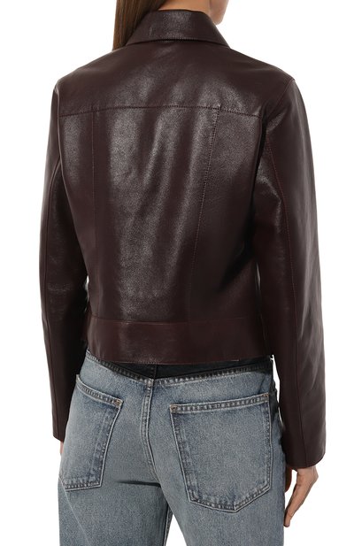 Кожаная куртка MASLOV бордового цвета по цене 138600 руб., арт. MB43, фото 4 Кожаная куртка MASLOV, арт. MB43, фото 4