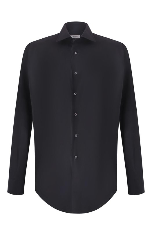 Хлопковая сорочка Canali CCL7098/GA03292_001 Чёрный CCL7098/GA03292_001