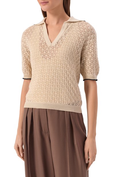 Хлопковое поло AGNONA, арт. K311055E/7C080PE, фото 3