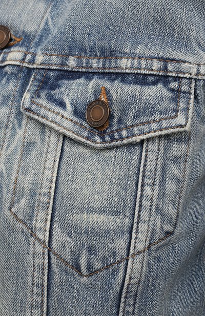 Джинсовая куртка SAINT LAURENT голубого цвета по цене 138500 руб., арт. 653464/Y864L, фото 5 Джинсовая куртка SAINT LAURENT, арт. 653464/Y864L, фото 5