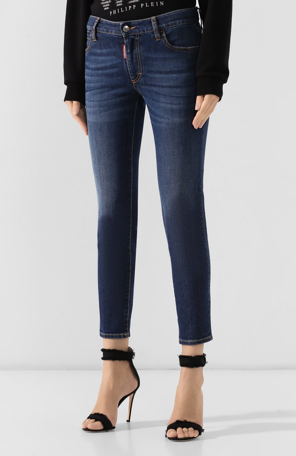 Джинсы DSQUARED2 синего цвета по цене 31150 руб., арт. S75LB0214/S30595, фото 3 Джинсы DSQUARED2, арт. S75LB0214/S30595, фото 3