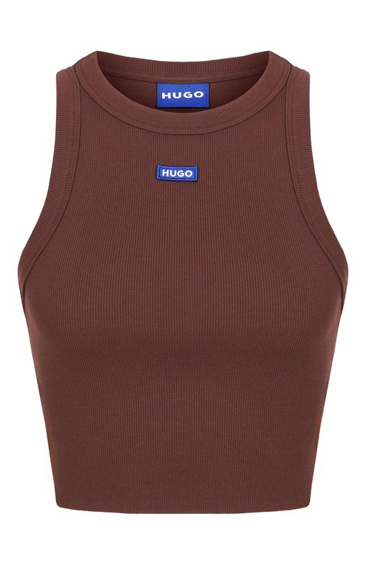 Хлопковый топ HUGO Blue 50511450 Коричневый 50511450