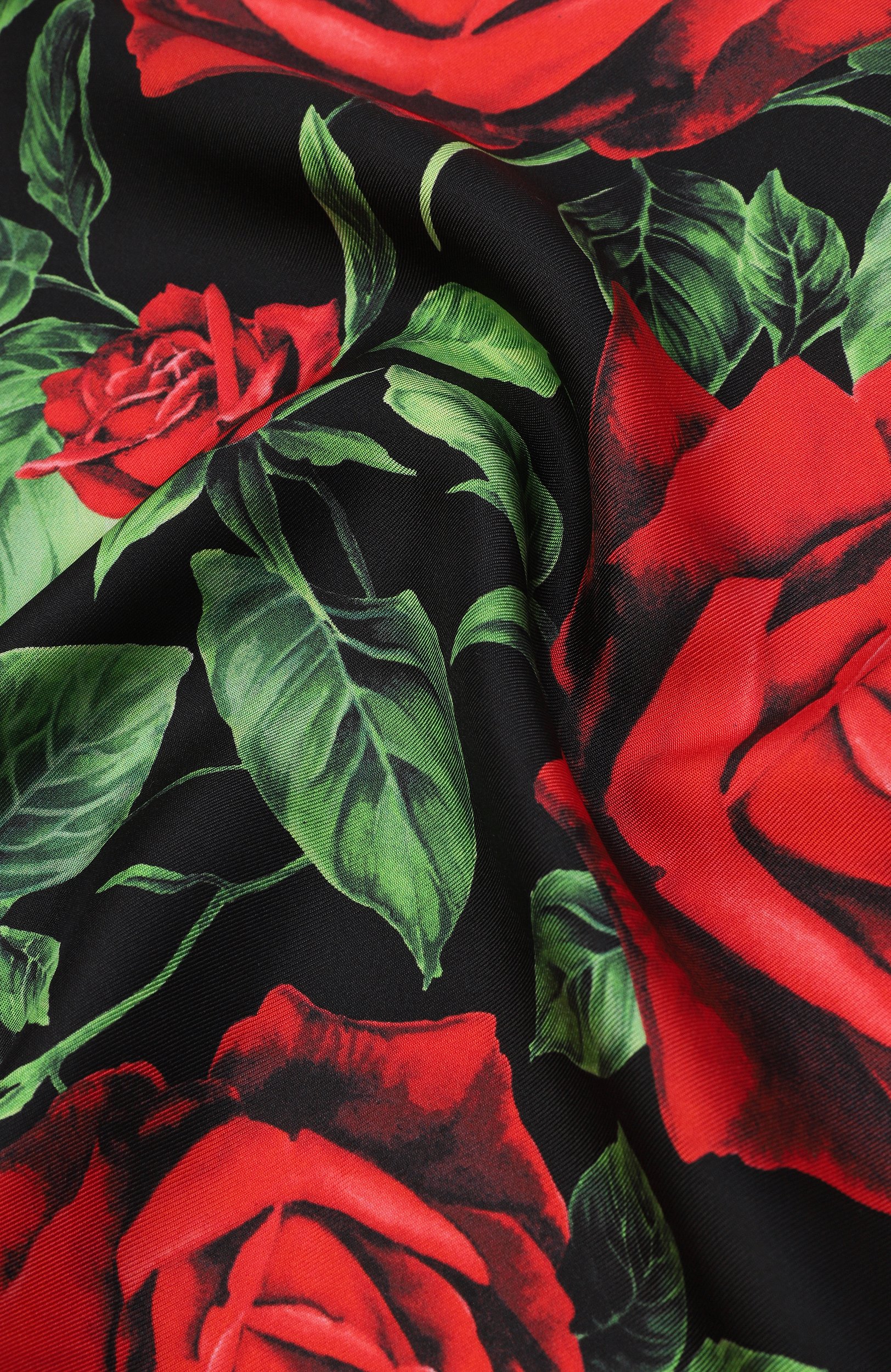Шелковый платок DOLCE & GABBANA черного цвета по цене 69950 руб., арт. FN090R/GDDW3, фото 3 Шелковый платок DOLCE & GABBANA, арт. FN090R/GDDW3, фото 3