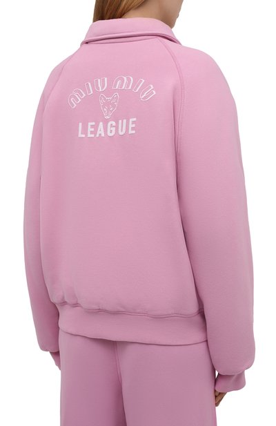 Хлопковая толстовка MIU MIU, арт. MJL780-1ZF3-F0E18, фото 4