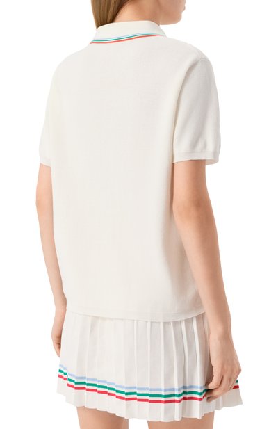 Хлопковое поло ADDICTED белого цвета по цене 22200 руб., арт. TC2502.686-696, фото 4 Хлопковое поло ADDICTED, арт. TC2502.686-696, фото 4