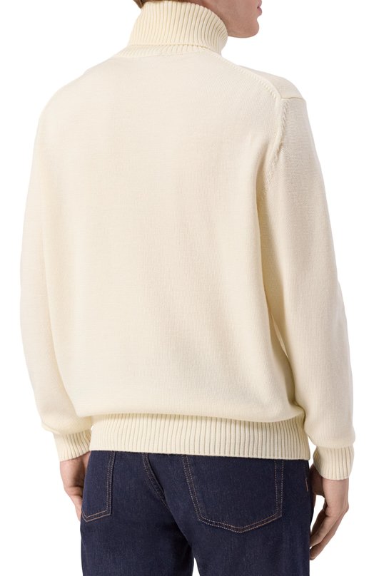 Шерстяной свитер Paul&Shark 15311064/3XL Кремовый  15311064/3XL Фото 4