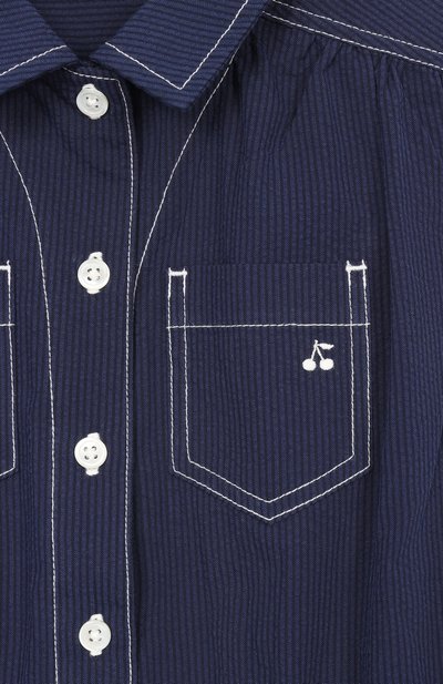 Хлопковый комбинезон BONPOINT темно-синего цвета по цене 24800 руб., арт. S06G0VW00001/10A-12A, фото 3 Хлопковый комбинезон BONPOINT, арт. S06G0VW00001/10A-12A, фото 3