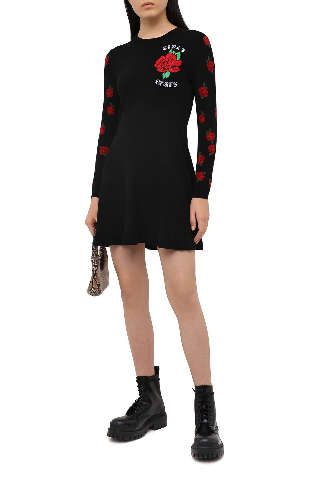 Платье из вискозы REDVALENTINO черного цвета по цене 73000 руб., арт. UR0KD01N/5GJ, фото 2 Платье из вискозы REDVALENTINO, арт. UR0KD01N/5GJ, фото 2