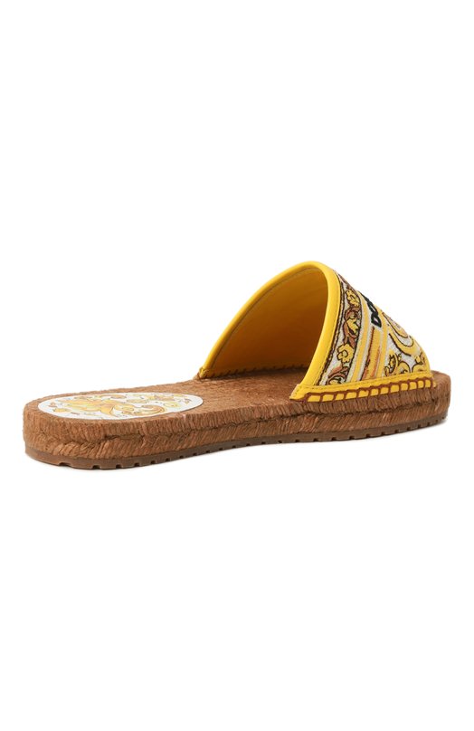 Текстильные шлепанцы Dolce & Gabbana CE0148/AV804 Жёлтый  CE0148/AV804 Фото 5