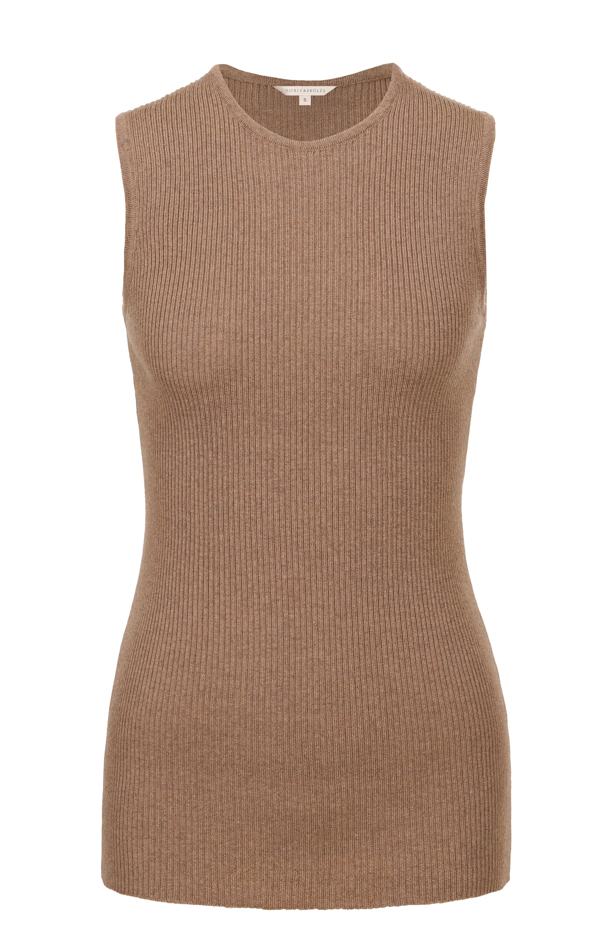 Шерстяной топ NOBLE&BRULEE бежевого цвета по цене 35000 руб., арт. NB421432, фото 1 Шерстяной топ NOBLE&BRULEE, арт. NB421432, фото 1
