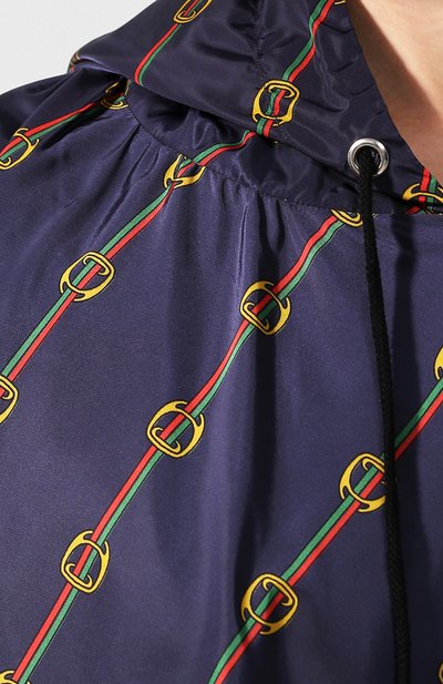 Двустороннее пончо GUCCI синего цвета по цене 70560 руб., арт. 572422/4G407, фото 5 Двустороннее пончо GUCCI, арт. 572422/4G407, фото 5